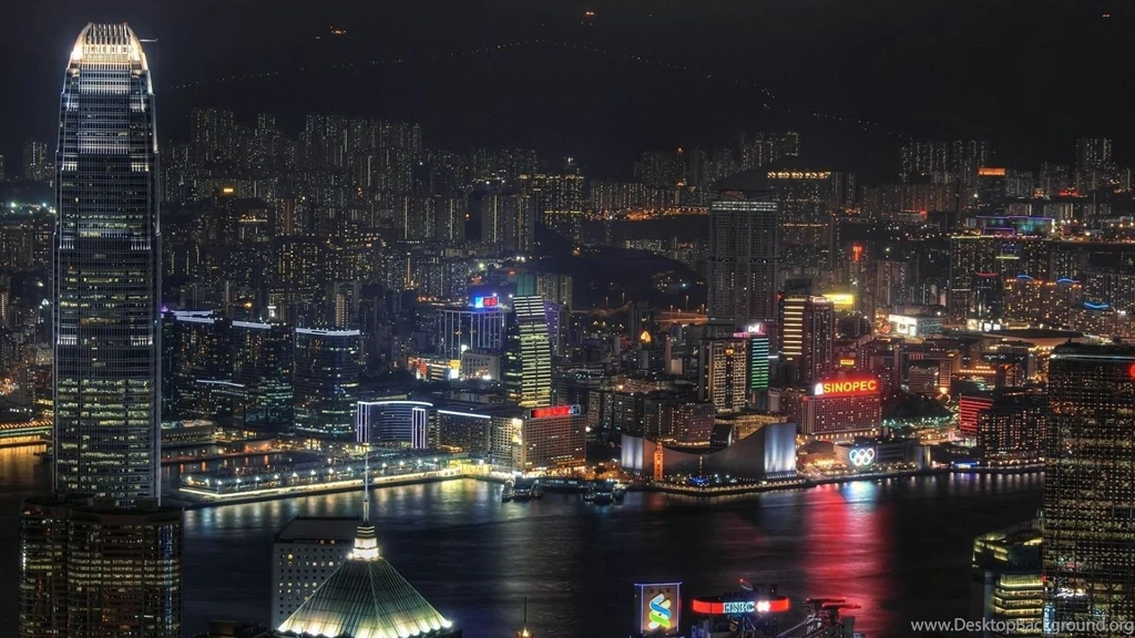 Buildings & City: Hong Kong By Night, Picture Nr. 34370