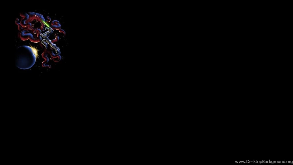 Robot Fighting In Space With A Giant Squid Wallpapers 24379