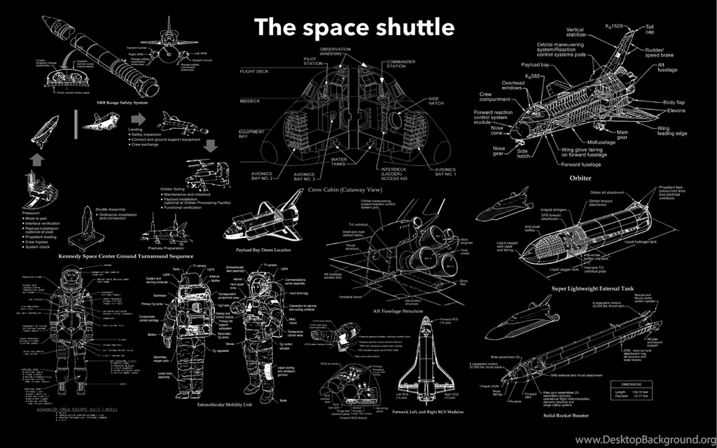 I Made A Wallpapers Using The Drawings In The Space Shuttle Crew ...