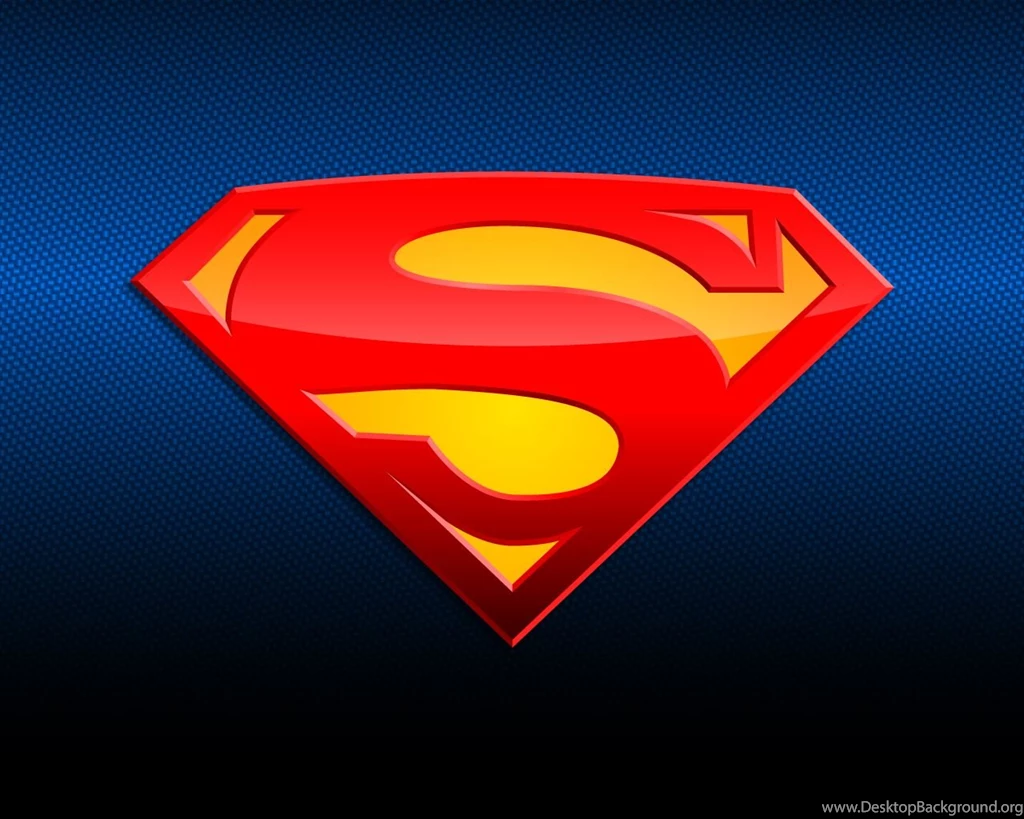 Superman Logo On Blue