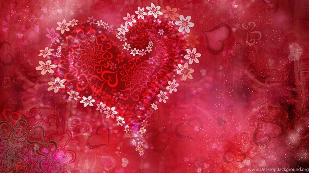 Love Heart Flowers Wallpapers