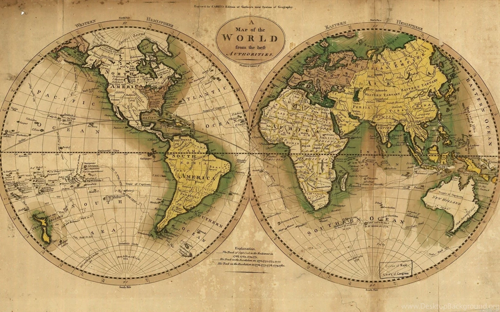 Ancient World Map Wide 4K Wallpapers