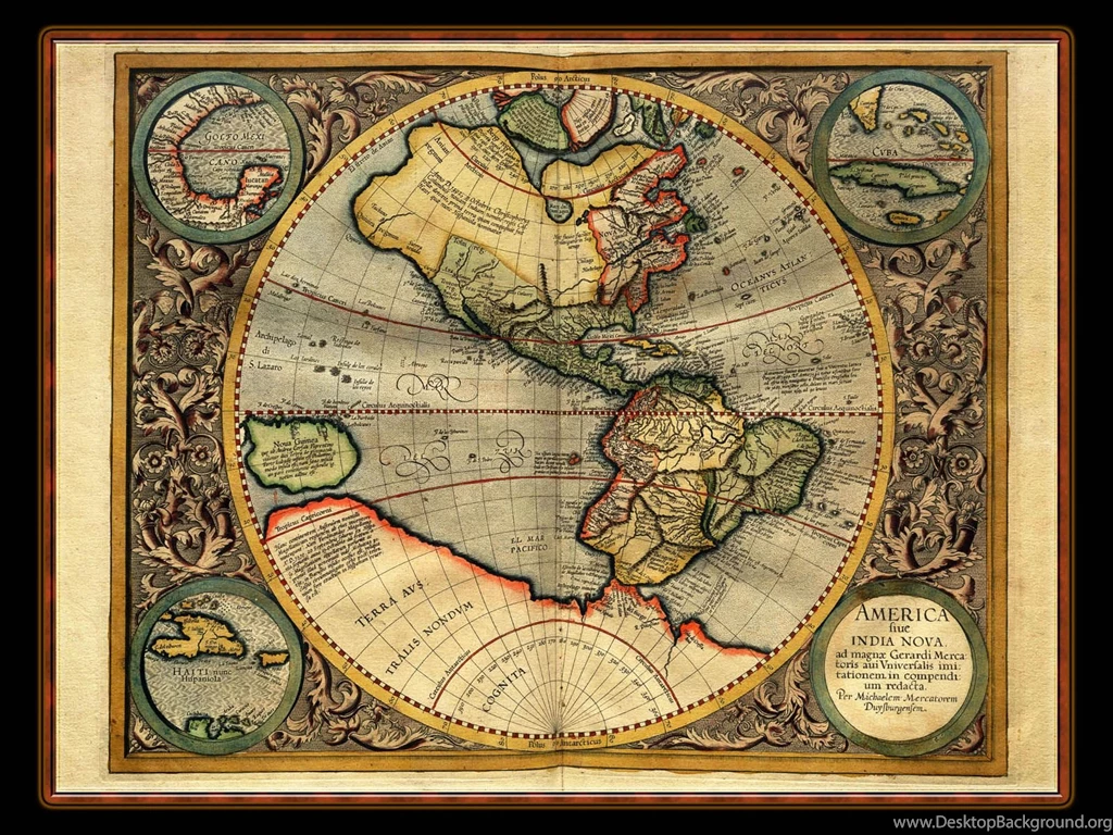 Map Wallpapers Illuminated Manuscript Atlas Of Maps For Desktop ...