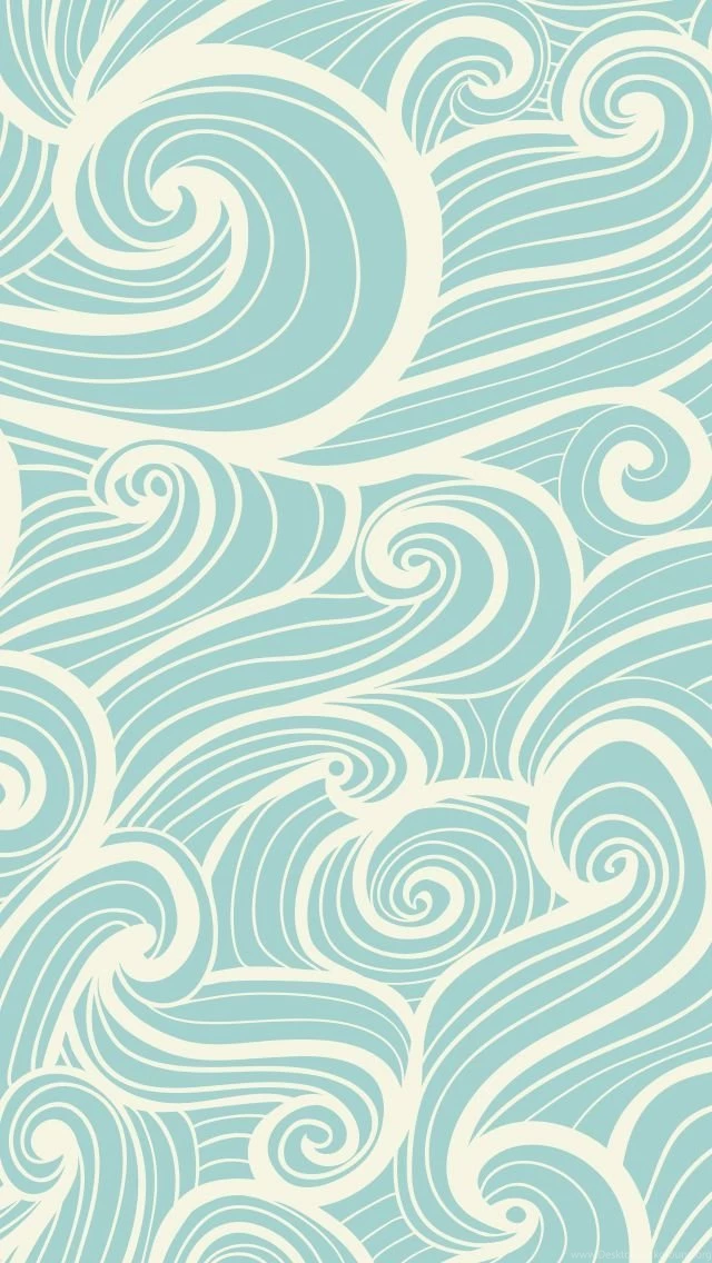 Iphone Wallpapers Blue Waves Pattern