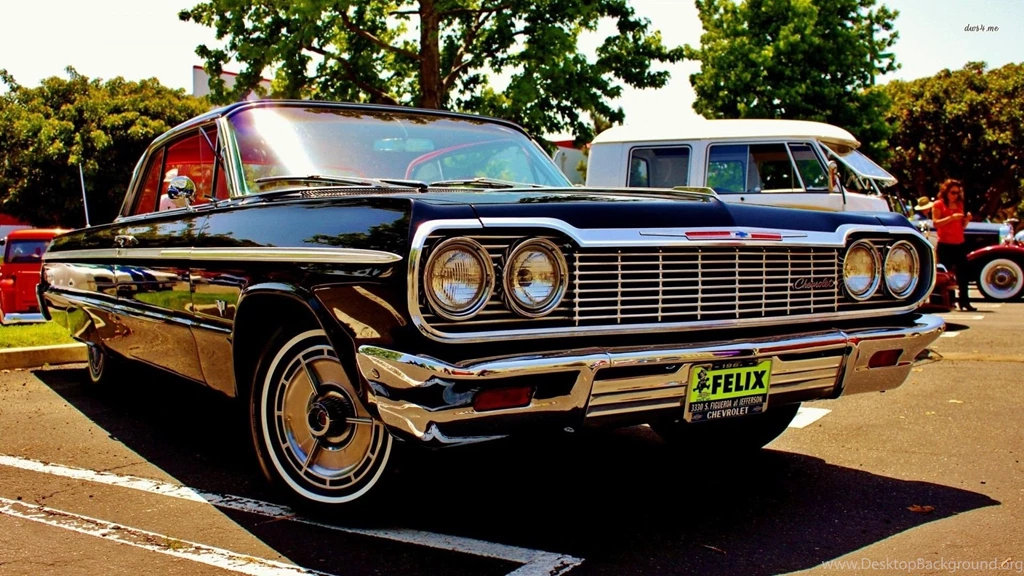 1964 Chevrolet Impala On A Vintage Auto Show Wallpapers   Car ...