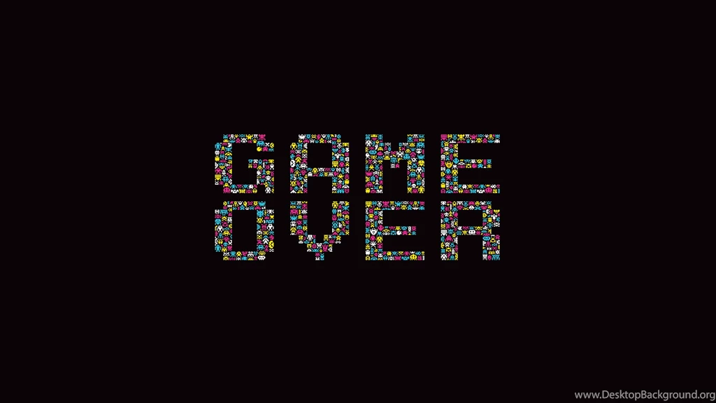 Dark Backgrounds Game Over Minimalistic Retro Games Simple ...