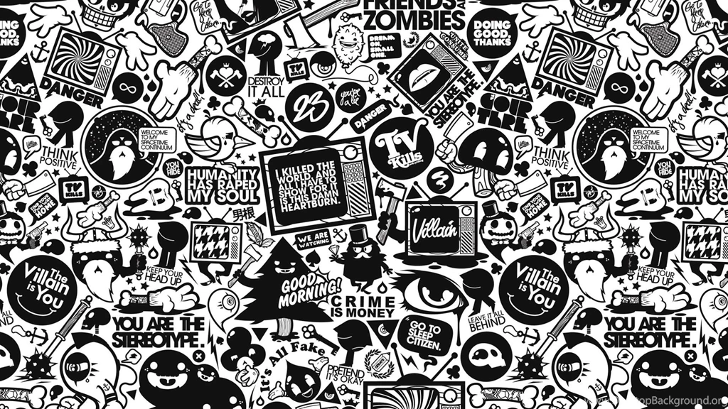 Black And White Collage, Vector, 1920x1080 HD Wallpapers And FREE ...