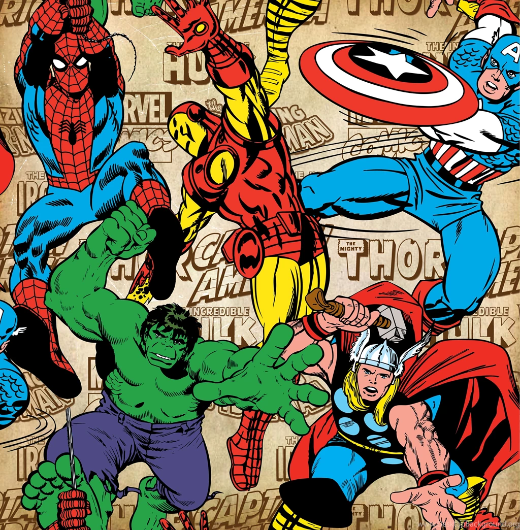 Marvel Comics Superheroes Wallpapers 52cm X 10m From Graham & Brown ...