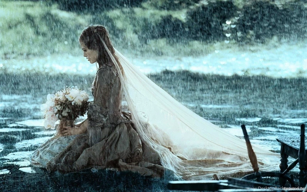 Beautiful Sad Girl Alone In Love Sitting Crying With Feelings And ...