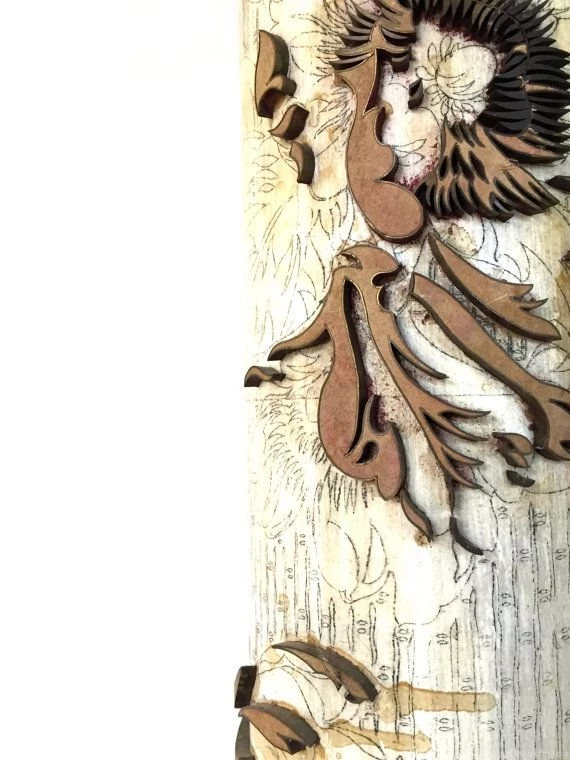 Antique Wallpapers Roller Lamp By Vintagewall On Etsy