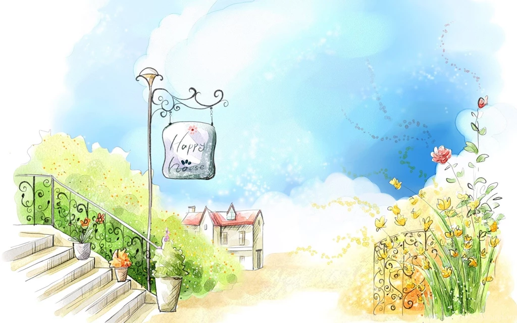 Art Drawing : Romantic Scene Of The Seasons 1920x1200 Wallpapers 38 ...