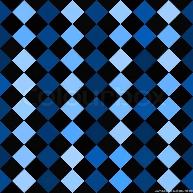 A Blue And Black Checkered Squares Texture That Tiles Stock Photo