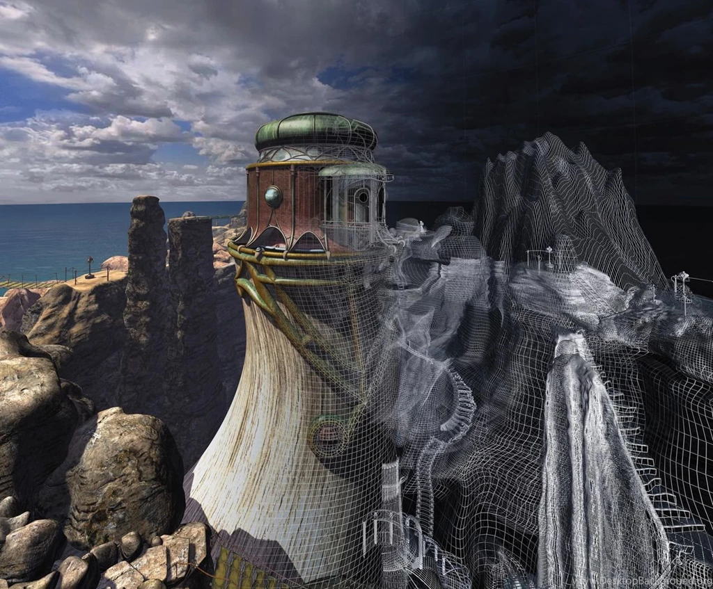 M Y S T • J'nanin Wireframe Model Full HD Wallpaper:...