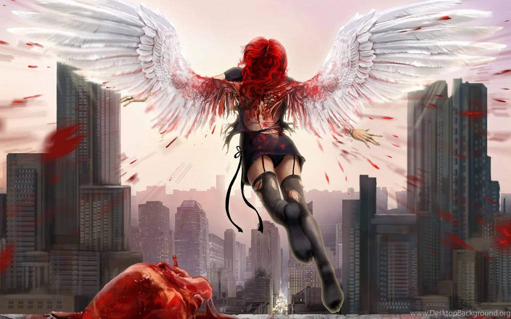 Dark Horror Gothic Love Romance Angels Gore Blood Girl Women ...