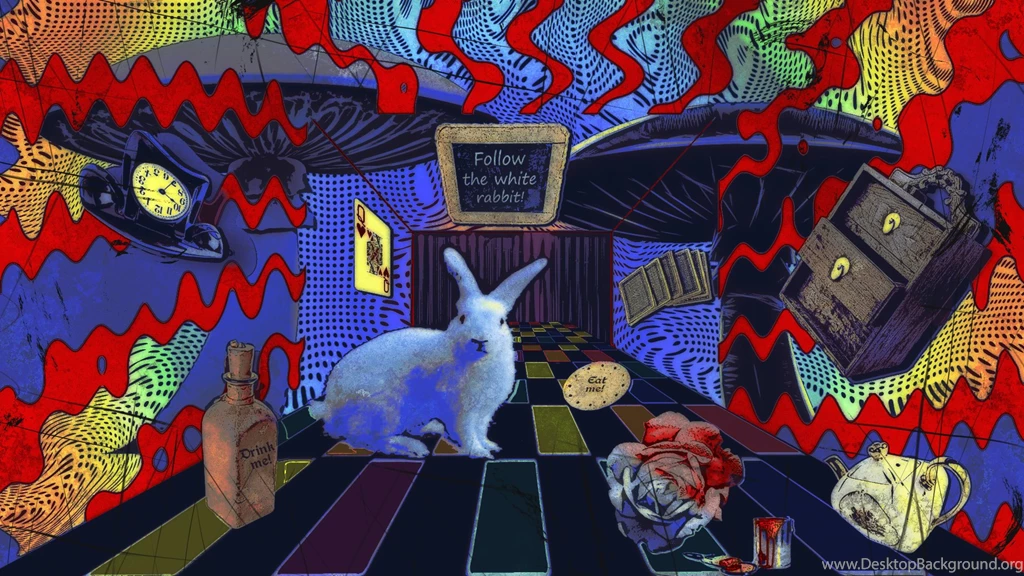 Abstract White Rabbit Acid Trip Drugs