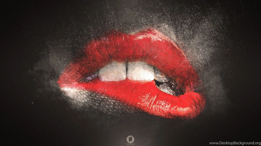 Red Lips Girl Artwork HD Wallpapers FreeWallsUp