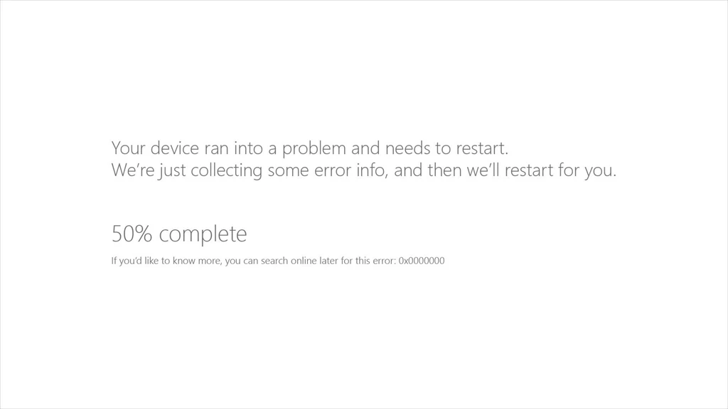 Windows 10 Concept   Blue Screen Of Death Or White Screen Of Death