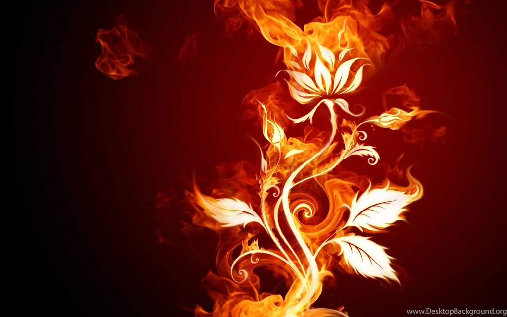 Flower Flames Abstract Image