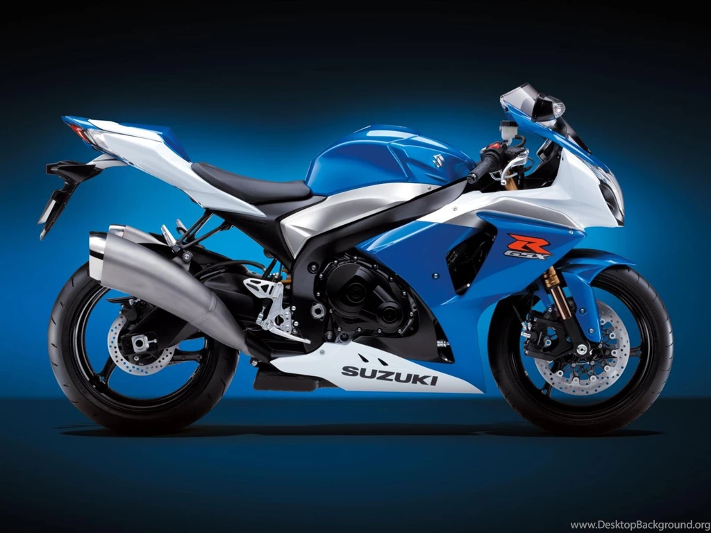 Blue Suzuki GSX R Motorcycle HD Widescreen Desktop Wallpapers