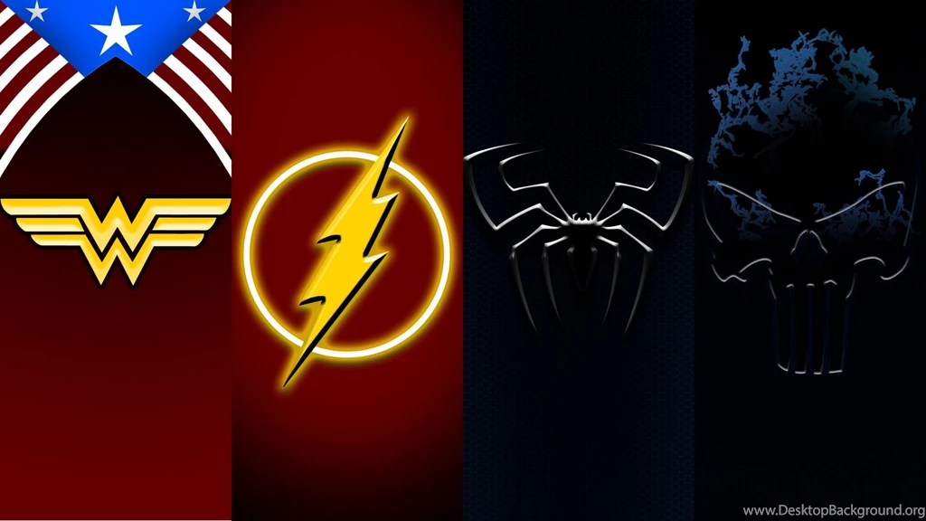 Wonder Woman The Flash Spiderman Punisher Wallpaper.jpg