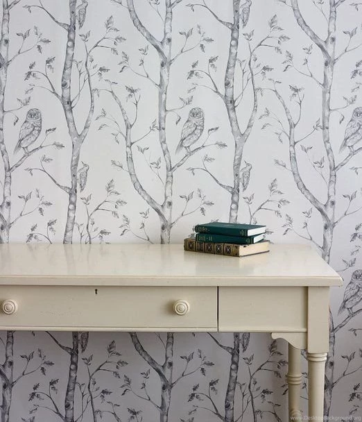 Aeropostale Women's Bird Tree Peel And Stick Wallpapers Grey ...