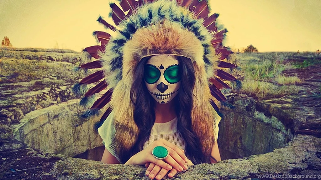 Women Roses Sugar Skull » WallDevil Best Free HD Desktop And ...