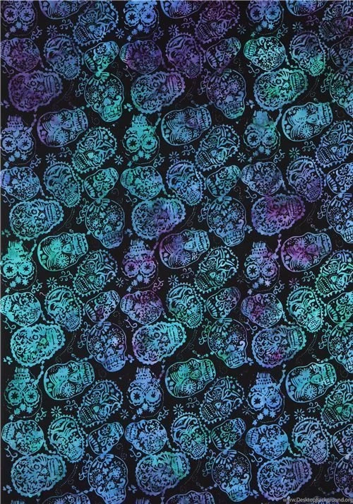 Skull Fabric By Timeless Treasures Reef Sugar Skulls