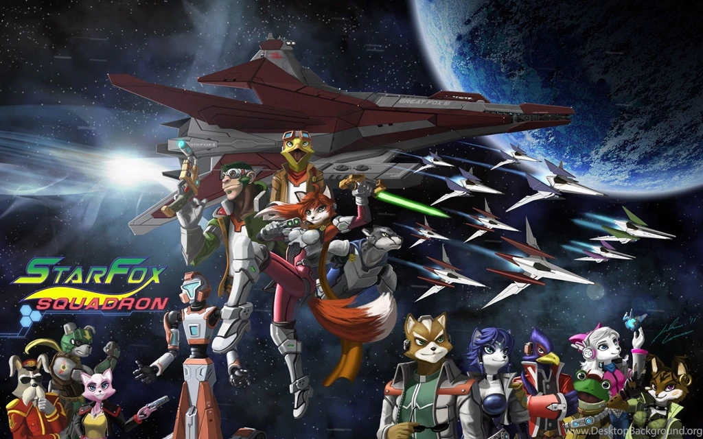 Outer Space Star Fox Peppy Hare Falco Fox McCloud Wallpapers ...