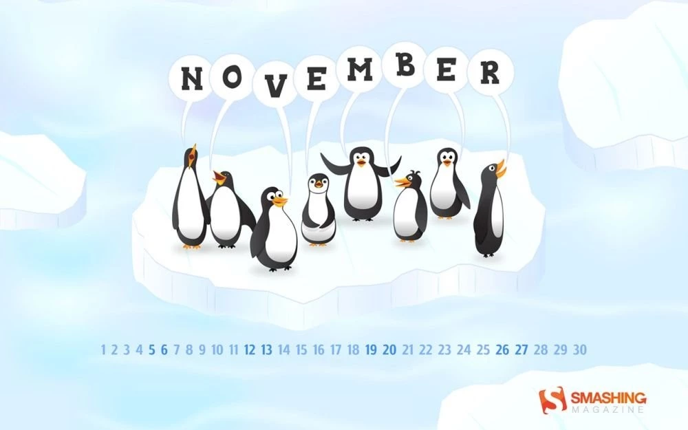Kishkoosh.com :: Desktop Wallpaper: The Penguin Choir