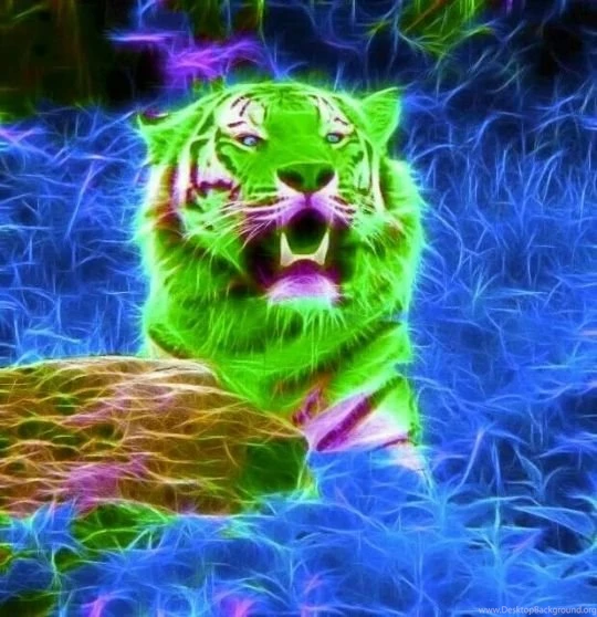 Animals,tigers,big Cats Green Tiger Fractal – Tiger Wallpapers ...
