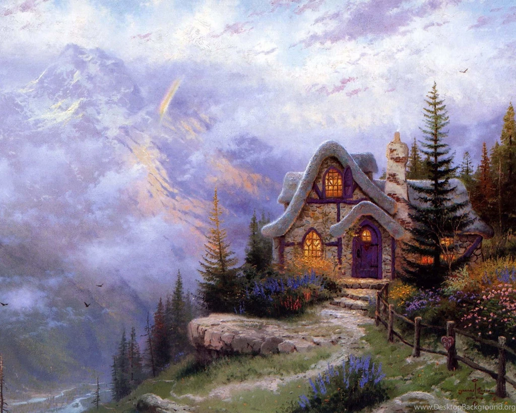 Wallpapers Pictorial Art Thomas Kinkade The View From Havencrest ...