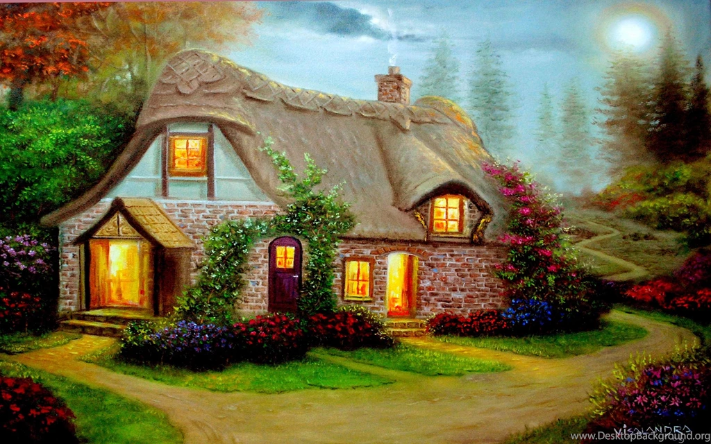 BEAUTIFUL COTTAGE WALLPAPER (