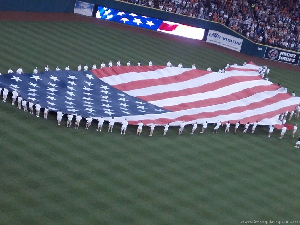 American Flag Detroit Tigers Baseball Comerica Park Hd Desktop ...