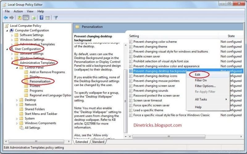 How To Lock A Desktop Backgrounds Wallpapers / Picture In Windows 7 ...