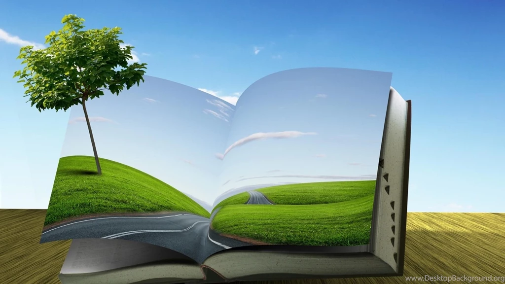 Nature 3D Book Creative Wallpapers