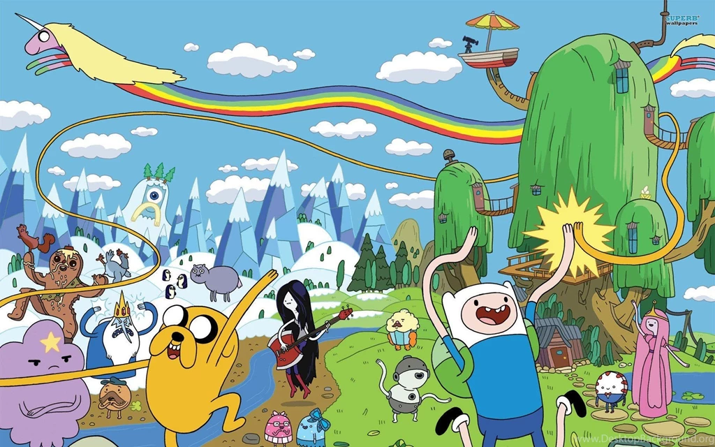 Adventure Time Drawn Finn The Human Jake The Dog Marceline The ...