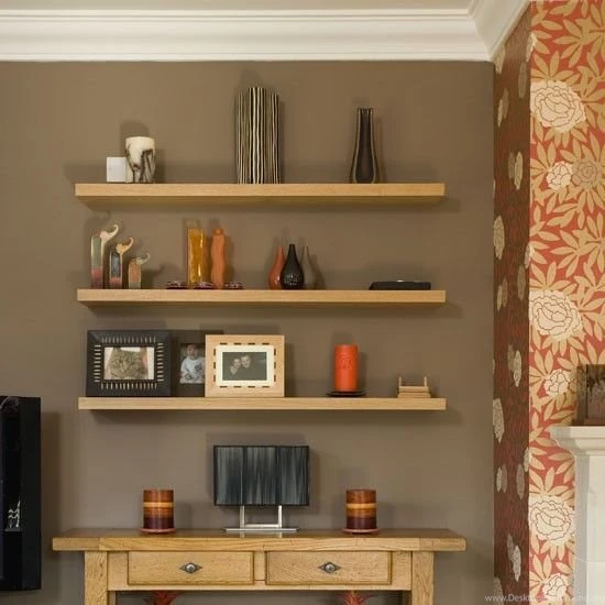 Wallpapered Chimney Breast