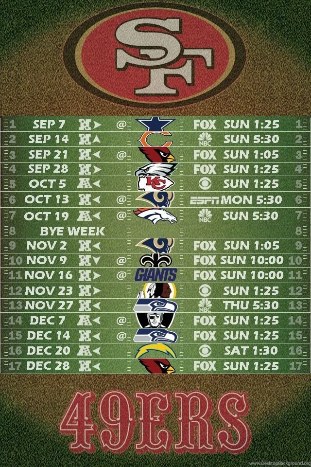 49ers 2014 Schedule: Cell Phone, Desktop Wallpaper, Google ...