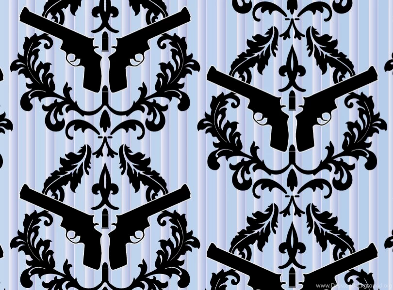 Thug Stripe Blue And Cream And Purple Gun Wall Paper [Dig 1975 ...