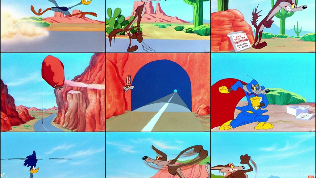 Wallpaper: Cartoon, Wile E. Coyote, Road Runner, Scenes Wallpapers