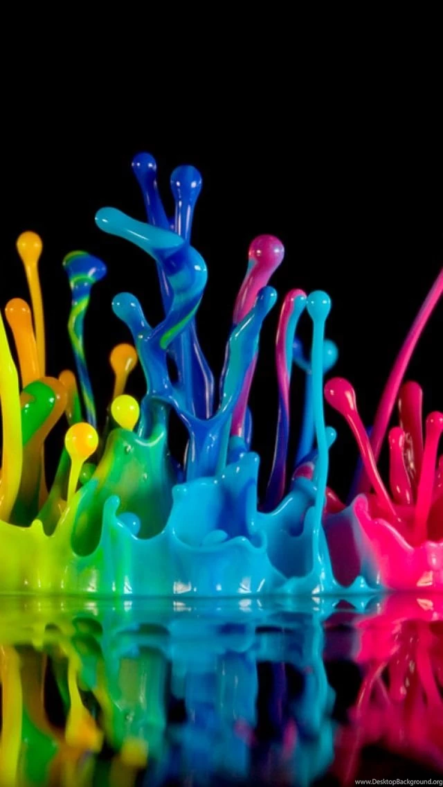 Colorful Paint iPhone 5 Wallpapers