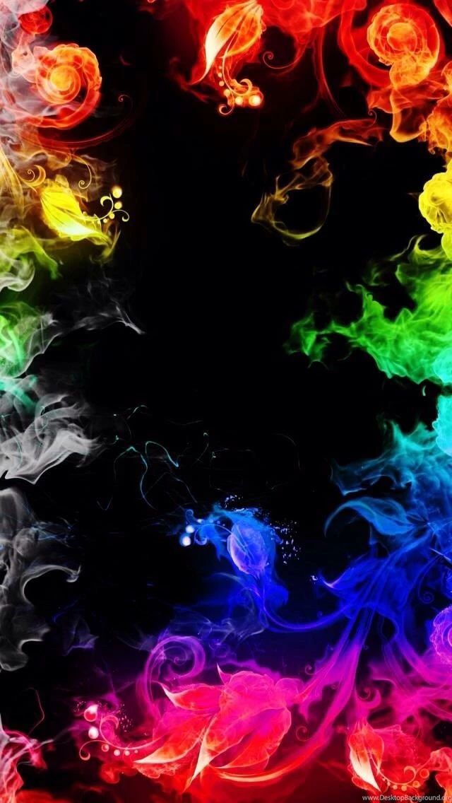 COLORFUL FIRE FLAMES IPHONE WALLPAPER BACKGROUND