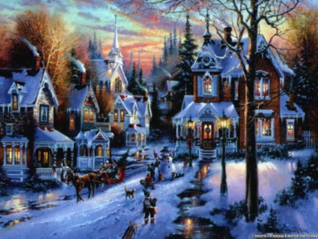 Christmas Village Wallpapers 2   Crazy Frankenstein