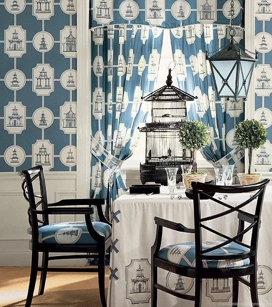 Chinoiserie Chic: Thibaut Pagoda Wallpapers And Fabric