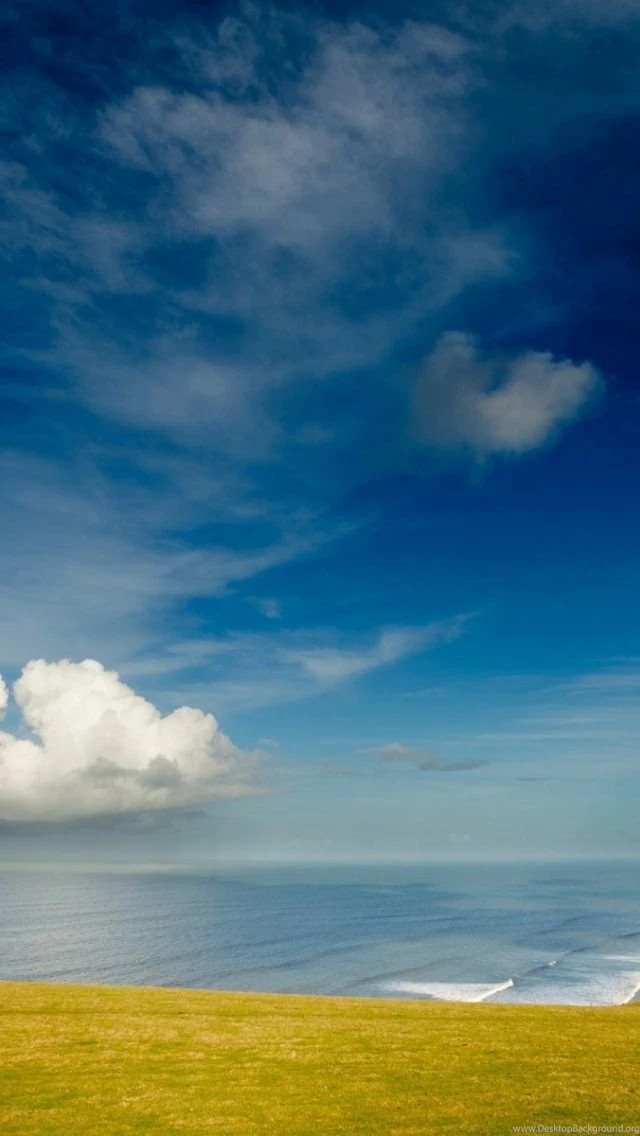 640x1136 Deep Sky Cloud Sea Grass Iphone 5 Wallpapers