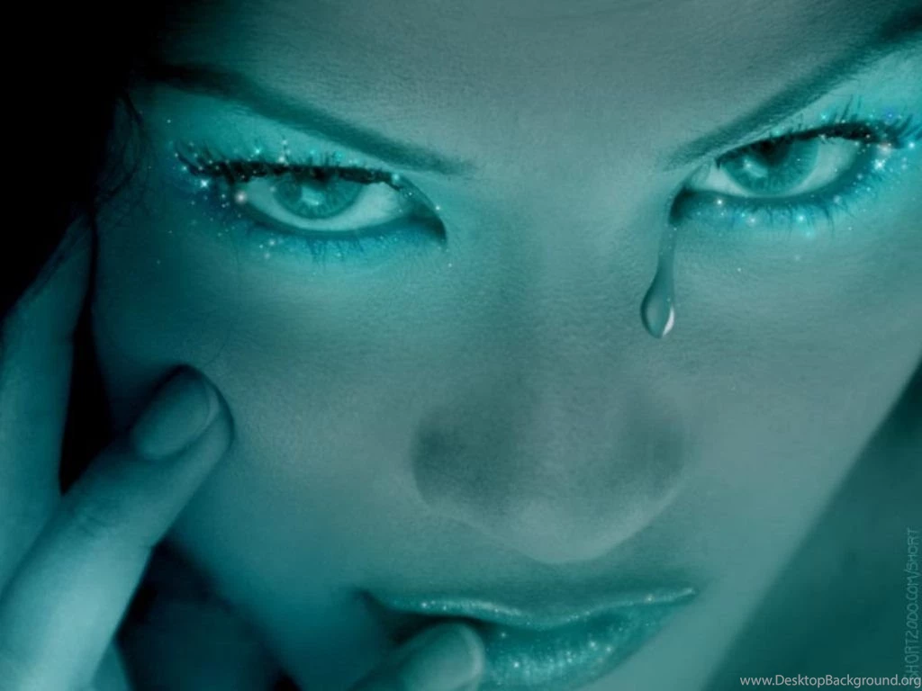 Free Desktop Wallpaper, Tear Drop Face Close up