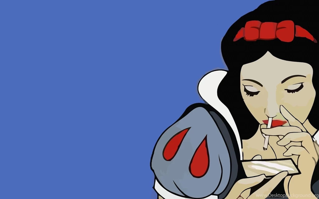 Wallpapers A Day: Threadless Snow White Doing Drugs Cocaine White ...