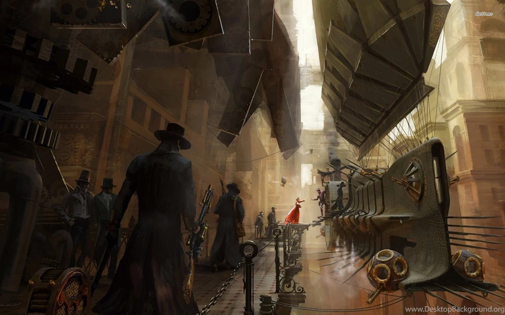 Steampunk Trainstation Wallpapers   Fantasy Wallpapers