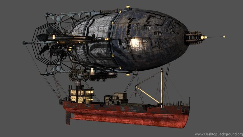 Steampunk Airship Without The Backgrounds By 3djock On DeviantArt