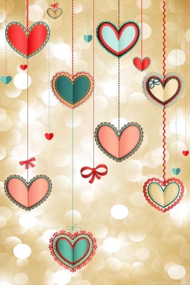iPhone Wallpaper Valentine's Day Hearts Tjn